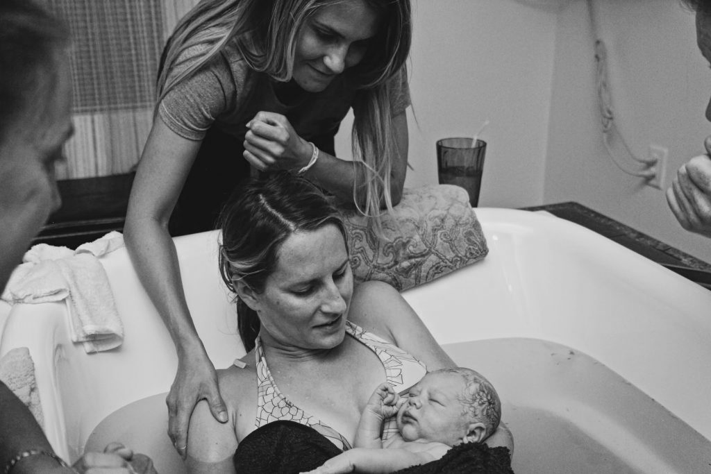 Water birth Doula supported